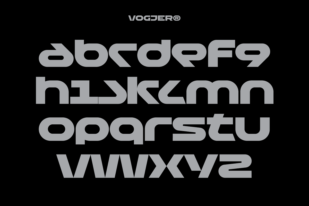 Vogjer - Bold Futuristic Font, a Sans Serif Font by limitype (Photo 8 of 14)