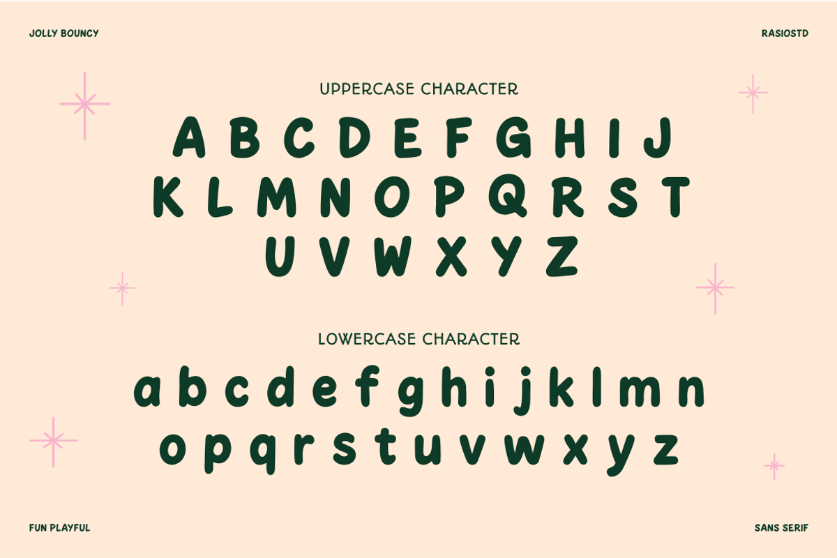 Jolly Bouncy Fun Playful Font, a Sans Serif Font by Rasio Studio (Photo 2 of 7)