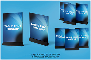 Table Tent Mockup PSD