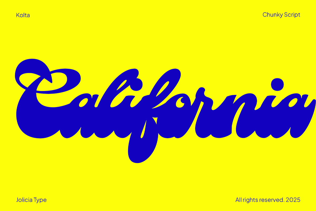 Kolta | Bold Chunky Script, a Script Font by Jolicia Type (Photo 5 of 13)