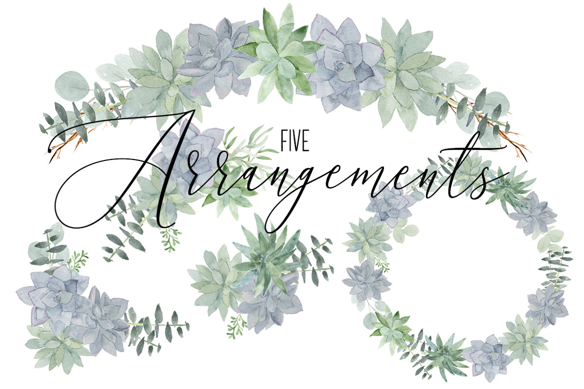 Watercolor Succulent Graphics Bundle, an Illustration by DailyMiracleDigitals,LLC (Photo 2 of 9)