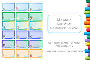 Bluey Textbook Labels, an Education Illustration by Contento BH (Thumbnail 2 of 2)