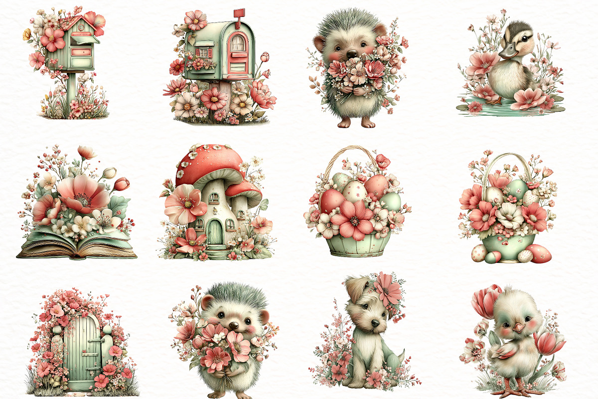 Whimsical Spring Clipart, an Illustration by Designworld (Photo 3 of 8)