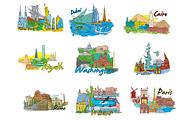 Famous cities-94 illustrations-01156, an Illustration by canve (Thumbnail 1 of 8)