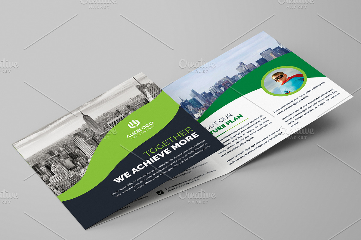 Square Trifold Brochure Template, a Brochure Template by Alice_s (Photo 9 of 12)