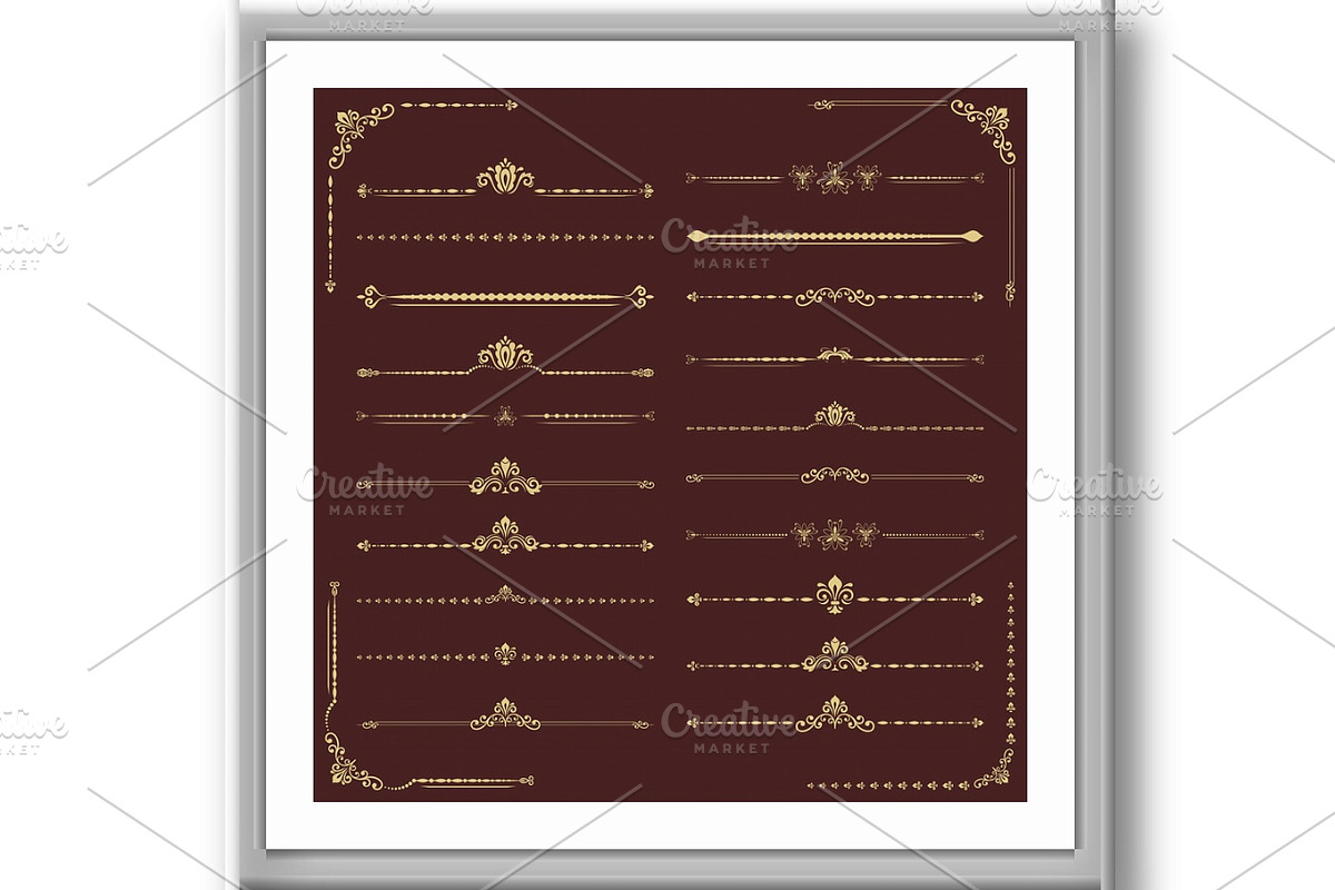 Vintage Big Set of Horizonyal Vector, a Decorative Illustration by FineArtStudio (Photo 2 of 3)