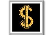 Gold Dollar. Money symbol. Vector, an Object Graphic by RODINA (Thumbnail 2 of 3)