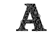 Beautiful flower alphabet set floral, an Illustration by Amazin_art (Thumbnail 15 of 31)
