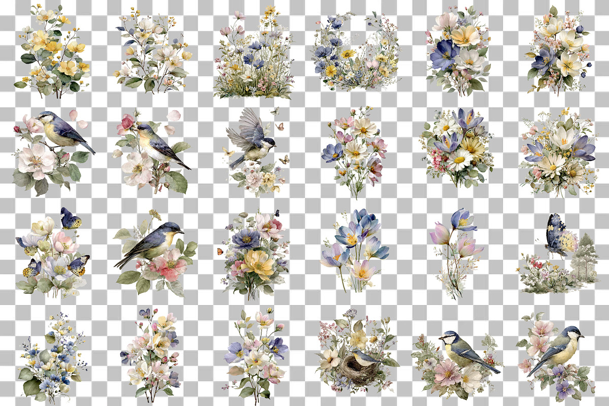 Forest Melody Watercolor Collection, an Illustration by DreamCafeArt (Photo 3 of 6)