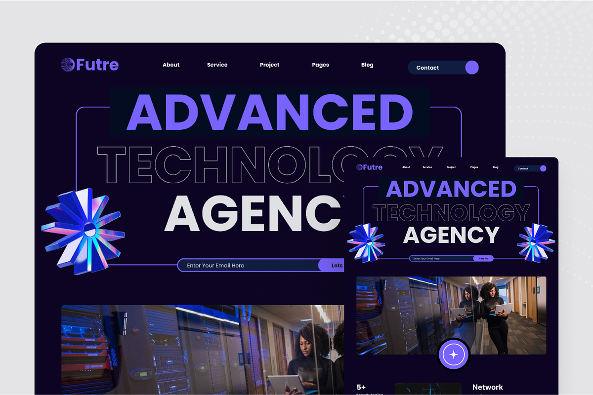 Technology Agency Landing Page, a Landing Page Template by SquidPixey (Photo 2 of 5)