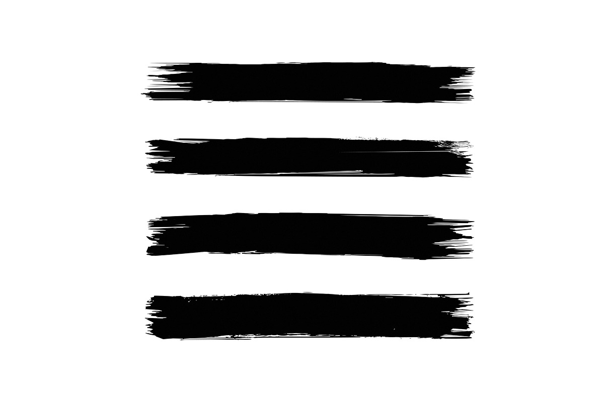 Paint Black Stoke Brushes, a Decorative Illustration by GeorgeKhelashvili