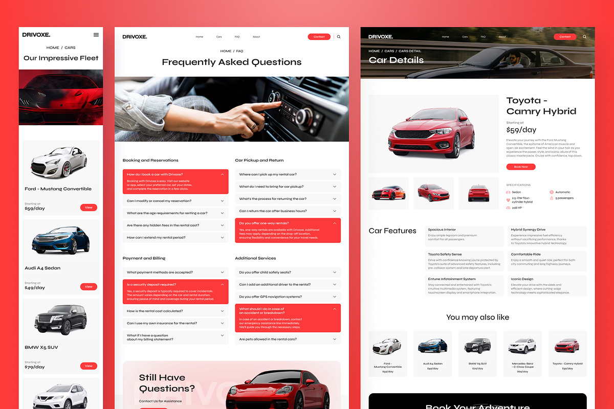 Drivoxe - Car Rental Website Framer, a Websites & App Template by peterdraw (Photo 4 of 5)