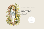Grotto Watercolour Clipart, an Object Graphic by Pawprints Canvas Co. (Thumbnail 1 of 2)