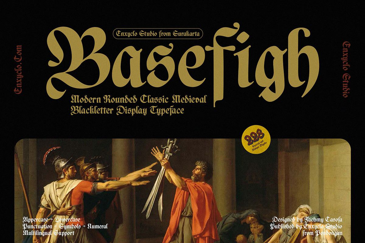 NCL Basefigh, a Blackletter Font by Enxyclo Studio (Photo 1 of 16)