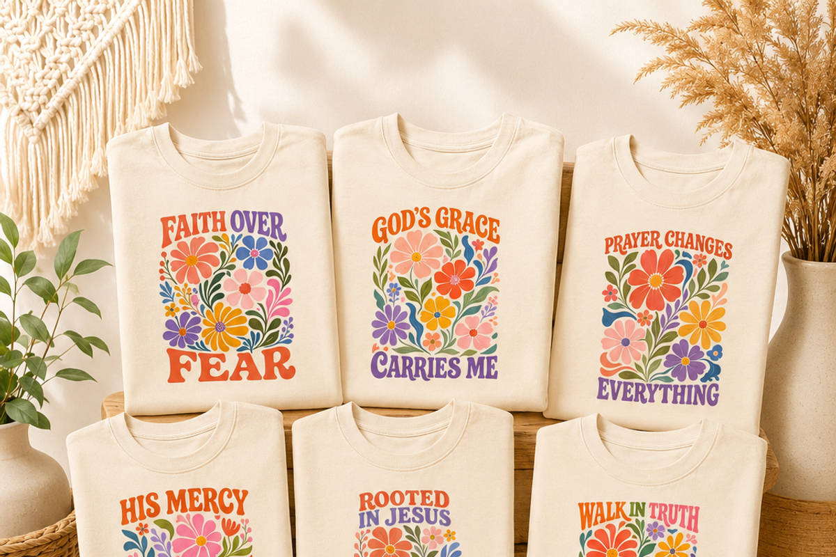 Christian Boho Floral PNG Bundle, a Decorative Illustration by HeavensStar (Photo 9 of 9)