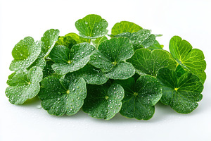 Dewy Green Centella Asiatica Leaves, a Photo by Pixeness Studio