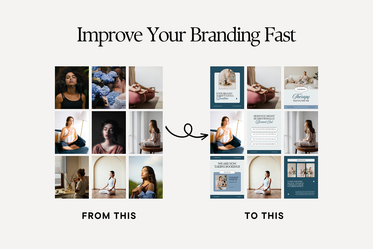 Therapy Instagram Templates, a Social Media Template by Anna Design Studio (Photo 8 of 9)