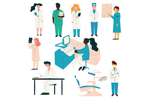 Doctors and Nurses Medical Staff, a Healthcare Illustration by TopVectors