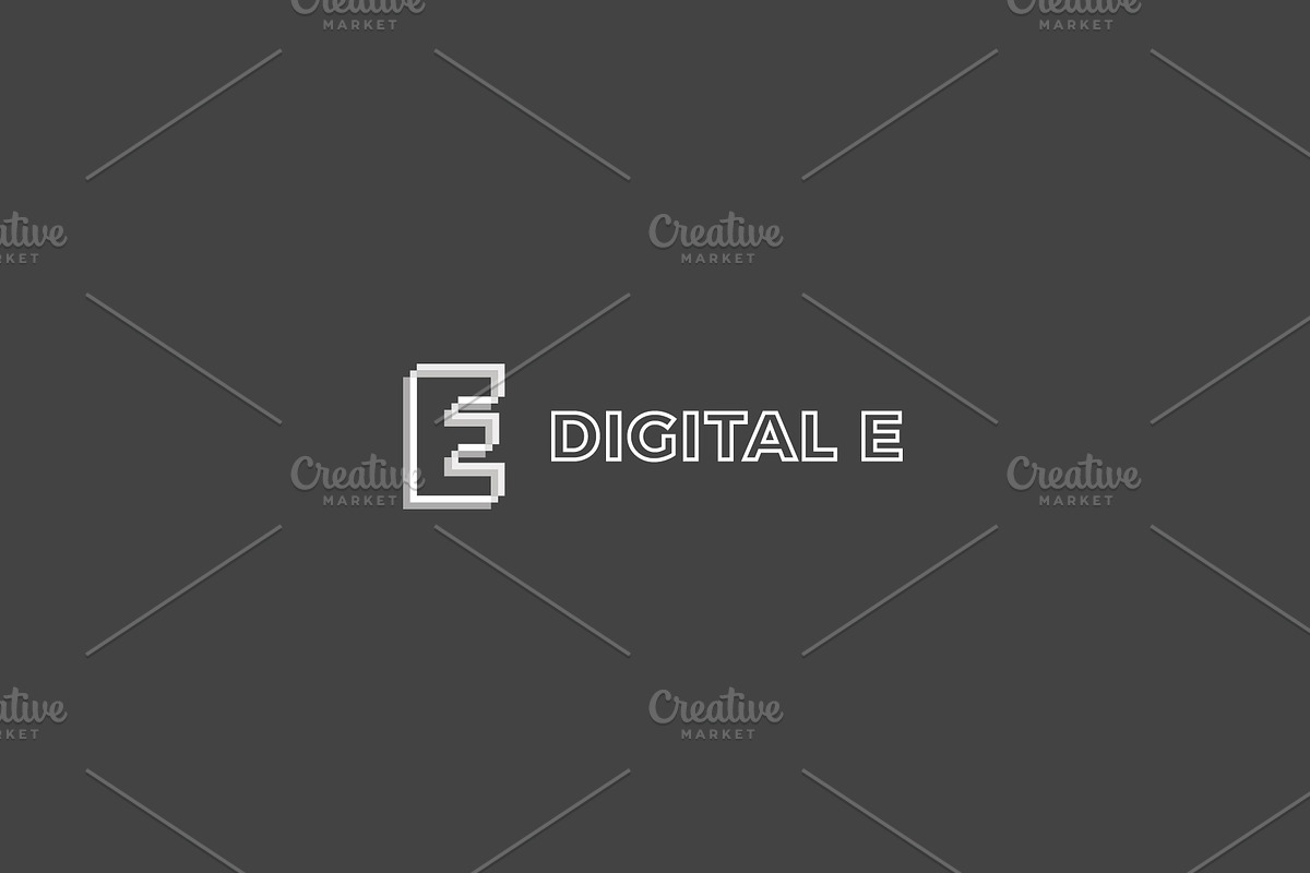 Digital E lettermark, a Branding & Logo Template by MuzaInspires (Photo 2 of 4)