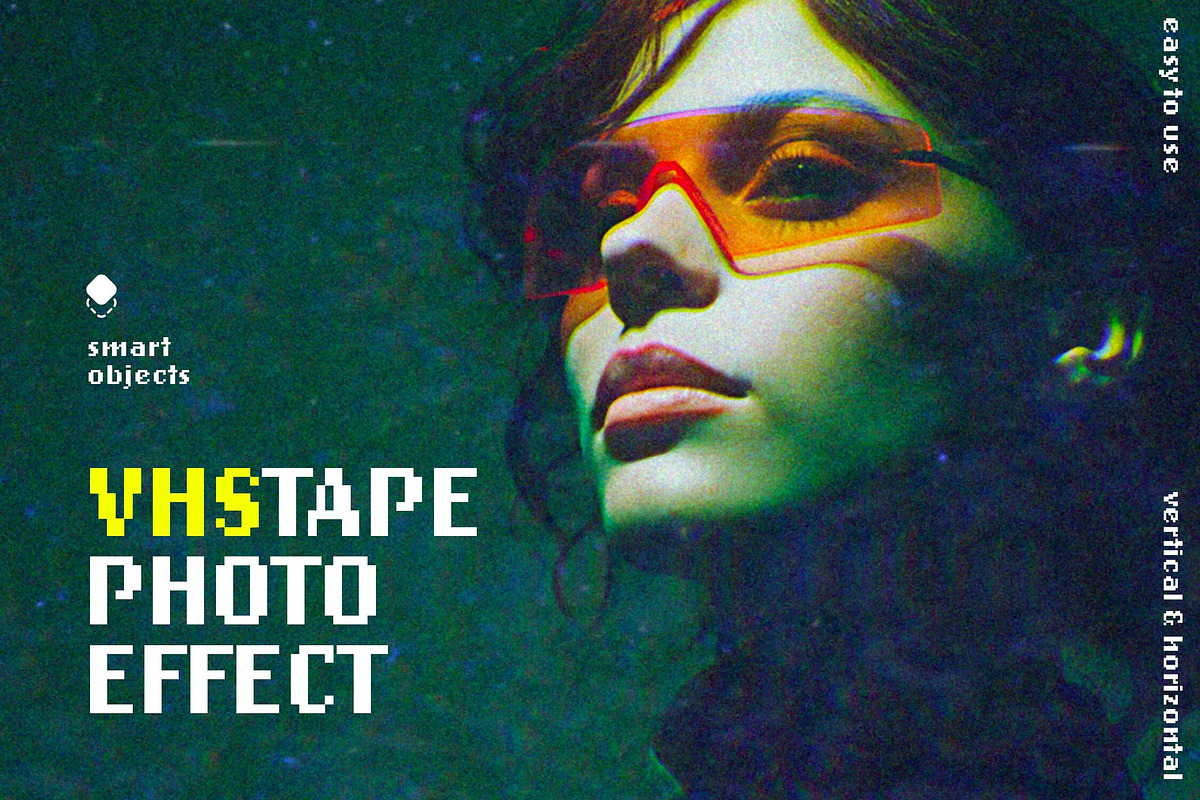 Old Vhs Tape Photo Template, a Layer Style Add-On by Design Squad