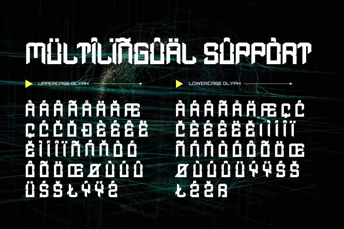 Xultrans - Techno Font, a Sans Serif Font by Dhabee (Photo 5 of 7)