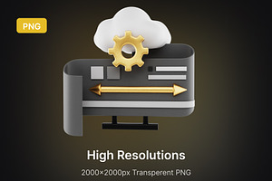 BlackGoldV2Premium 3D Icon For Tech