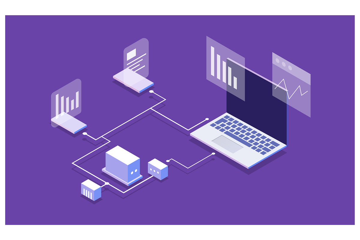 Business isometric design vector, an Object Illustration by foxndeer (Photo 4 of 4)