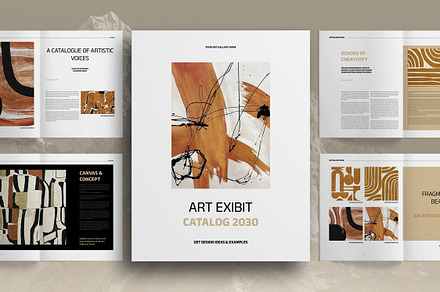Art Exibit Catalog Brochure Template