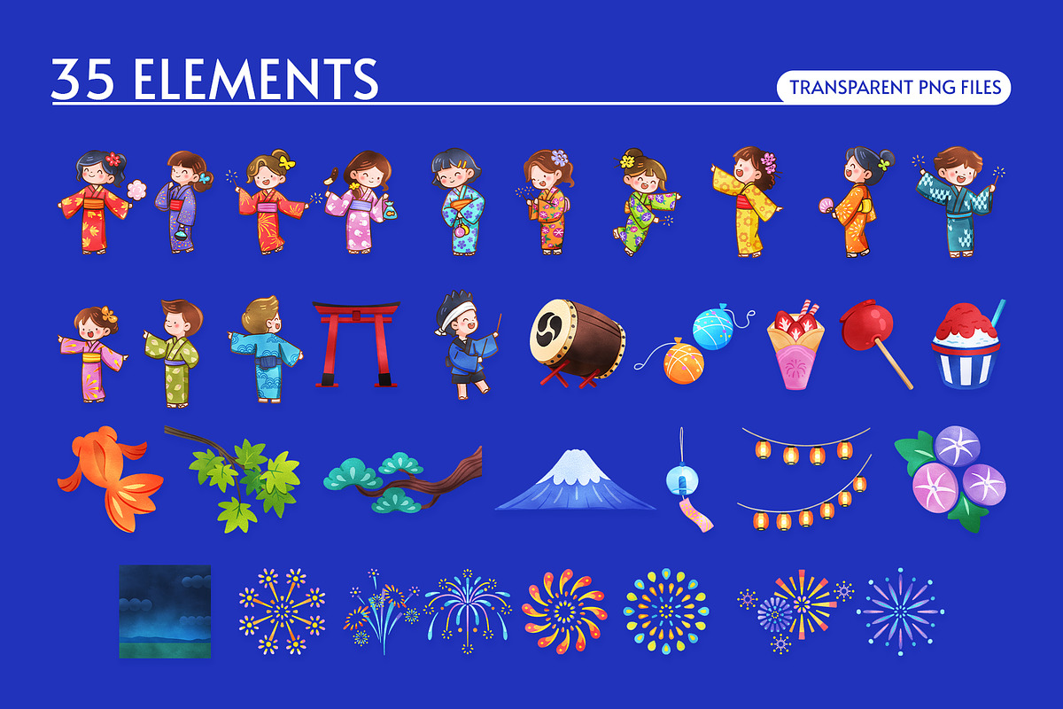 Kawaii Hanabi Japanese Festival, a Person Illustration by CreativeValuation (Photo 2 of 10)