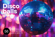 Disco balls. Collection, a Background Graphic by Handmadefont (Thumbnail 1 of 12)