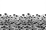 60 Daisy Flower Field Silhouette, a Seasonal Illustration by Amazin_art (Thumbnail 2 of 35)