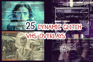 Glitch VHS Overlays, a Texture Illustration by 3d_model_tifotizi