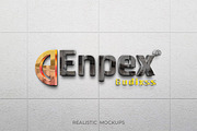 3D Glass Reflection Wall Logo Mockup, an Advertising Mockup by Modaldesain (Thumbnail 1 of 6)