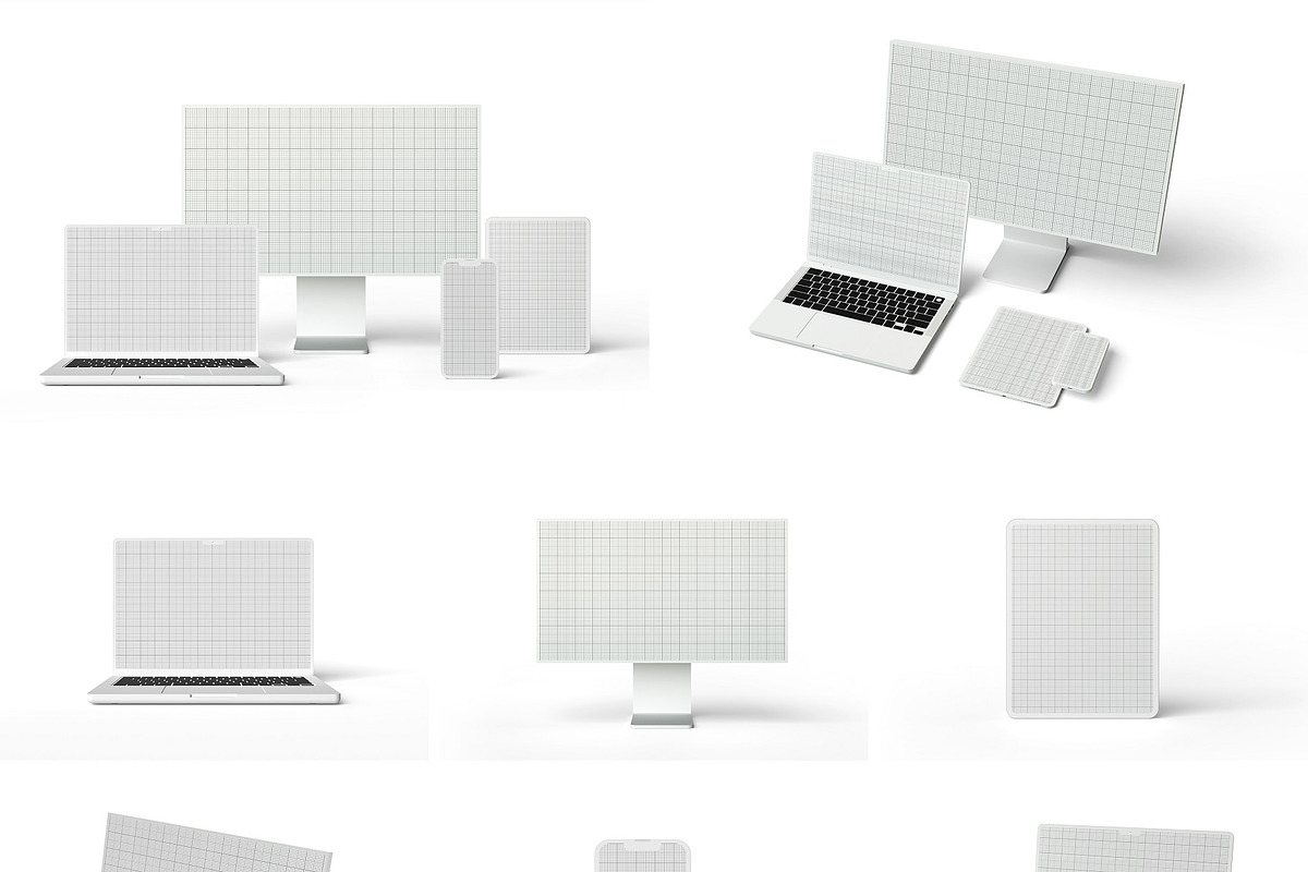 Multi Device Clay Mockup Set, a Print Template by Tahtagraphic (Photo 3 of 10)