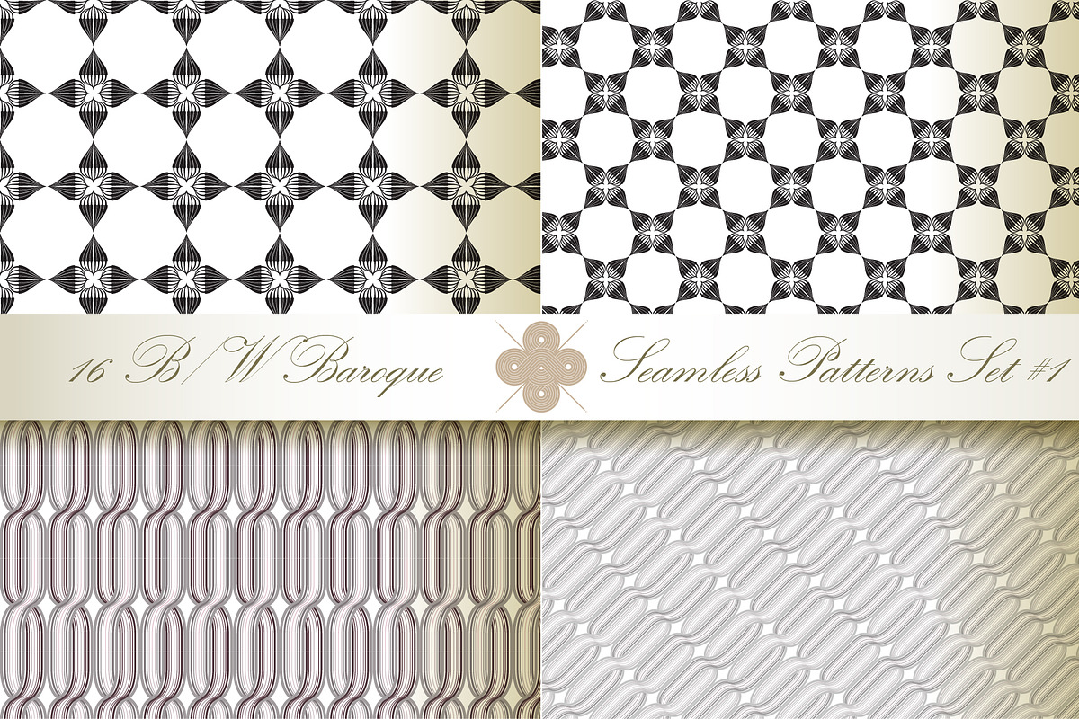 16 B&W Seamless Baroque Florals #1, a Pattern Graphic by Patternalized (Photo 5 of 5)