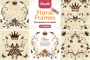 Collect Grunge Floral Frames, a Pattern Graphic by TAlex (Thumbnail 1 of 7)