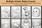 Ocean Animals Coloring Page for Kids, a Brochure Template by LA Design (Thumbnail 4 of 10)
