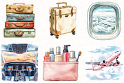 Watercolor Travel the World Clipart, an Illustration by OK Design (Thumbnail 5 of 6)