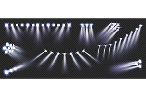 Light beams set and spotlight, an Object Illustration by winwin.art