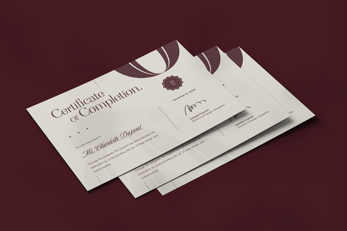 The Art Of Bag Design - Certificate, a Print Template by VUNIRA (Photo 3 of 3)