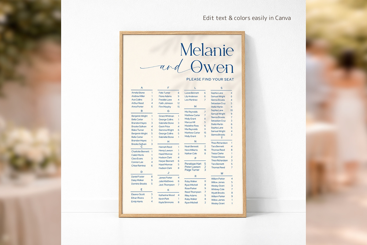 Elegant Alpha Seating Canva bd005, a Poster Template by TyphoonStudio (Photo 5 of 10)