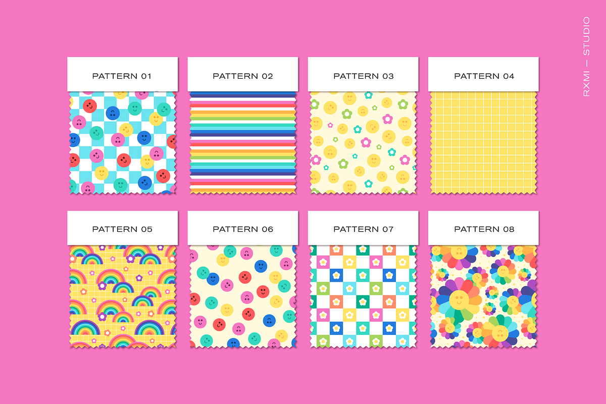 Rainbows & Smiles Pattern Collection, a Pattern Graphic by Rxmi Studio (Photo 8 of 10)