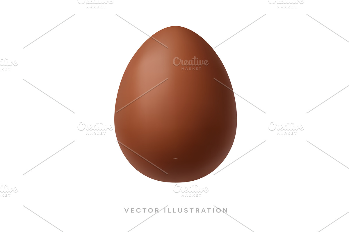 Chocolate Easter egg isolated on, an Object Illustration by GraphiShop