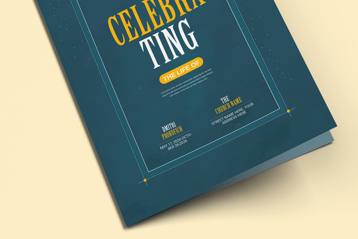Funeral Program Layout, a Stationery Template by MightyDesign (Photo 3 of 8)