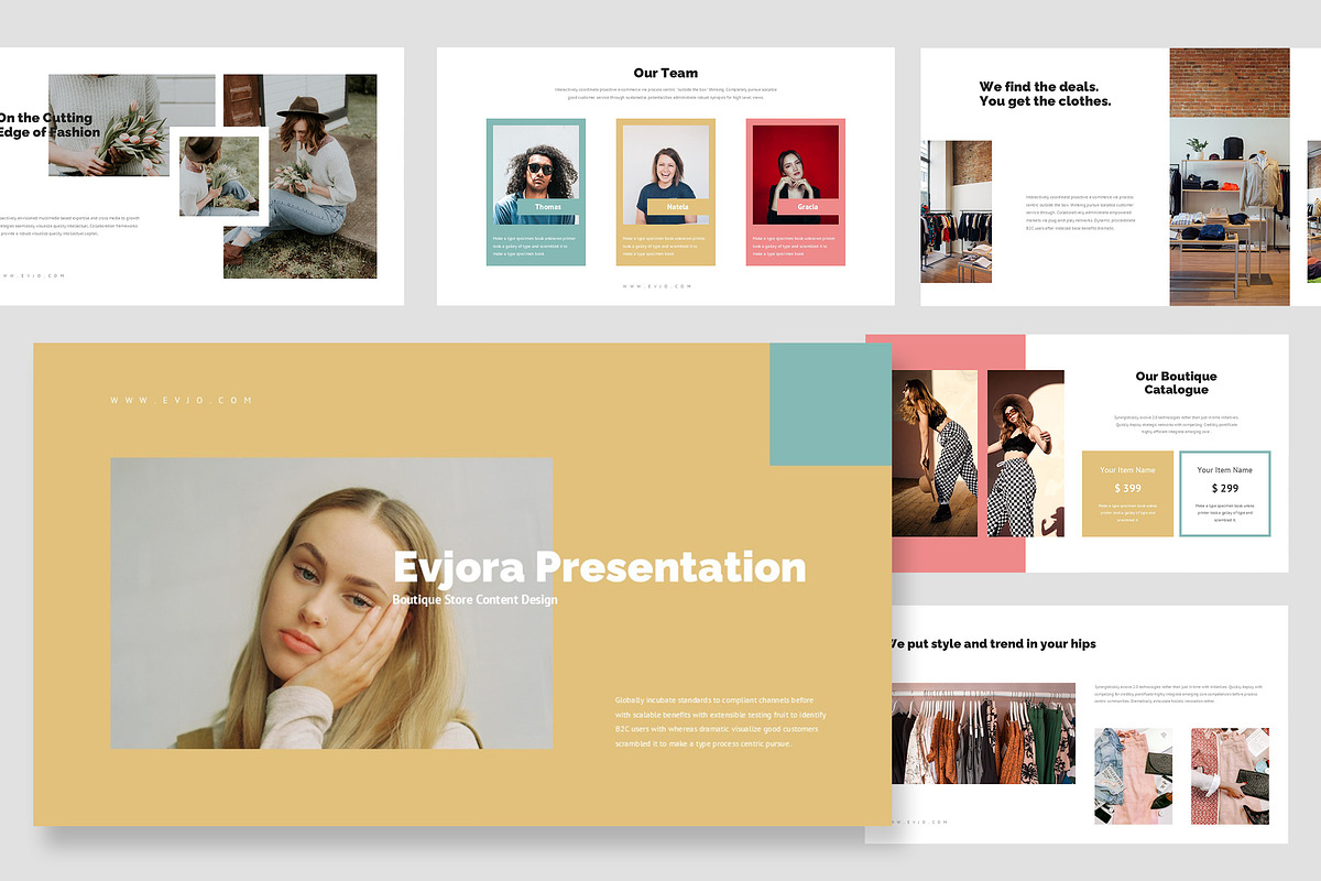 Evjo : Fashion House Google Slides, a Presentation Template by Punkl Camp (Photo 1 of 16)