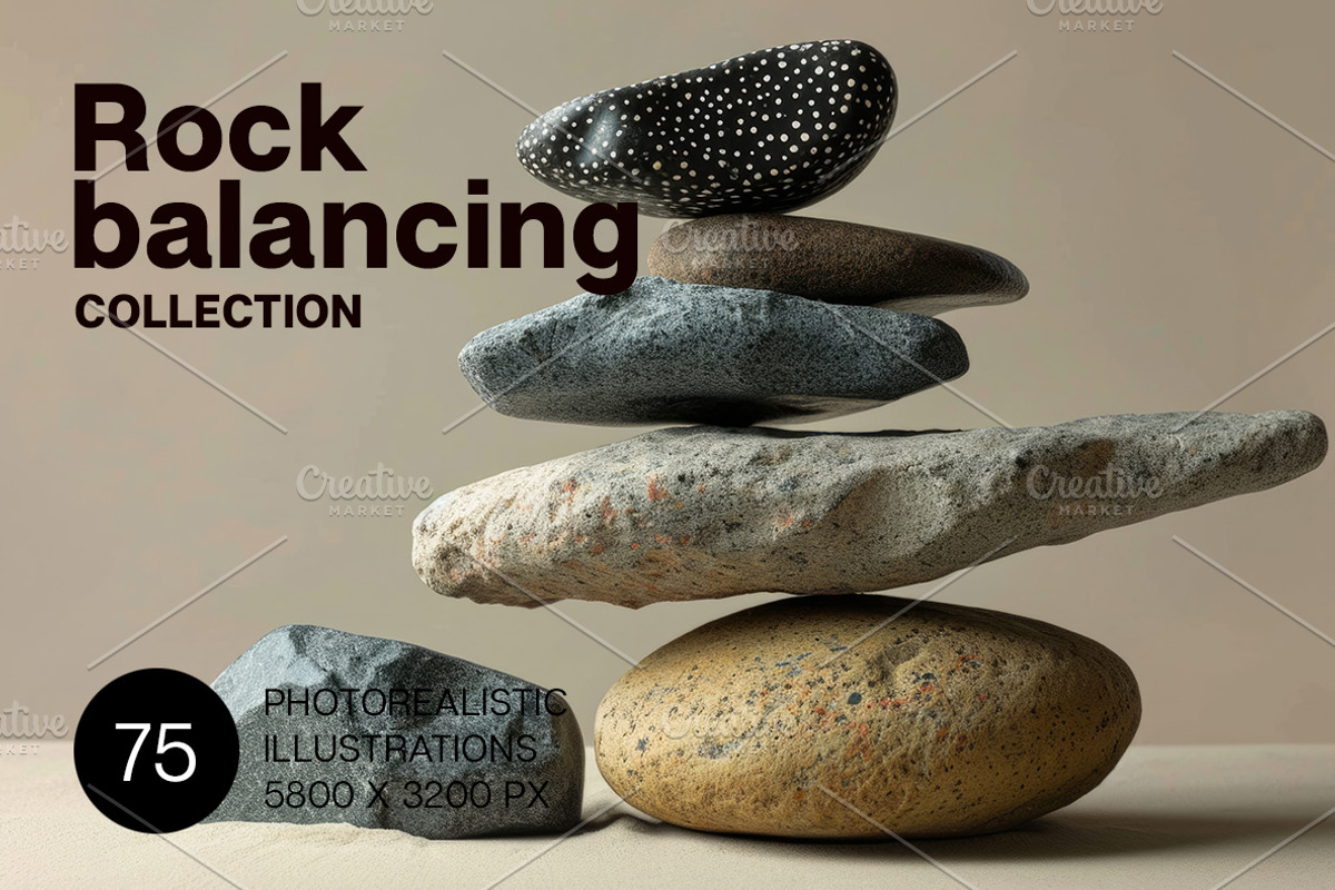 Rock balancing. 75 images, a Nature Photo by Handmadefont (Photo 1 of 14)