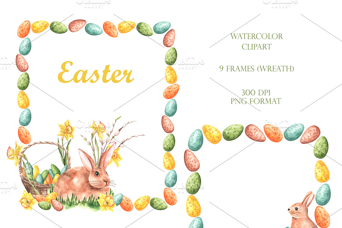 Easter traditions watercolor set., an Illustration by SabinaWatercolorArt (Photo 9 of 18)
