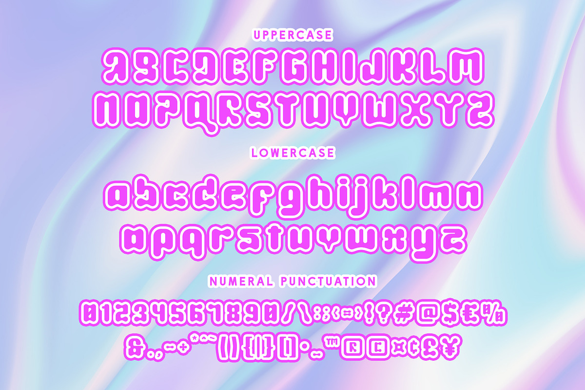 Cute World (Free Sticker Pack), a Symbol Font by Dryy.type (Photo 4 of 7)