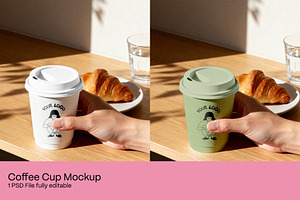Japandi Coffee Cup Branding Mockup