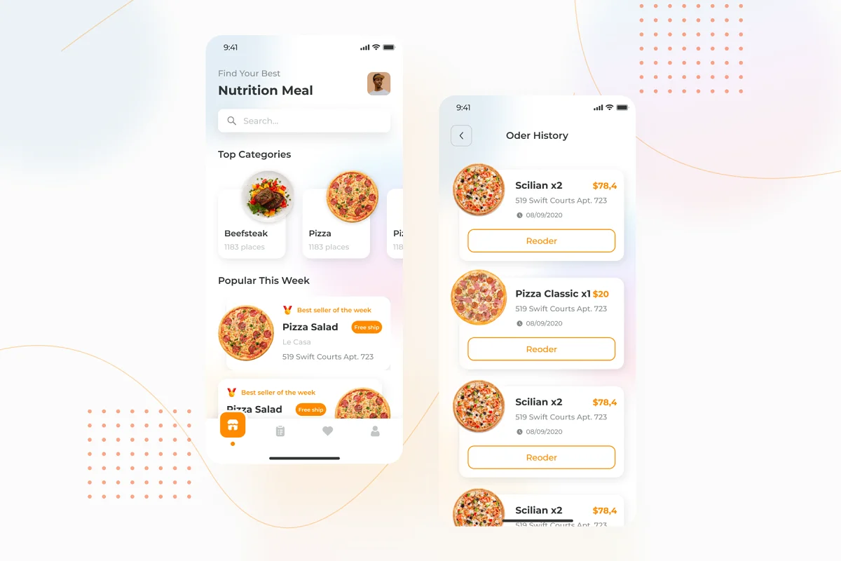 MeaDeli - Food Delivery App Design, an App Template by Capi Product (Photo 3 of 6)